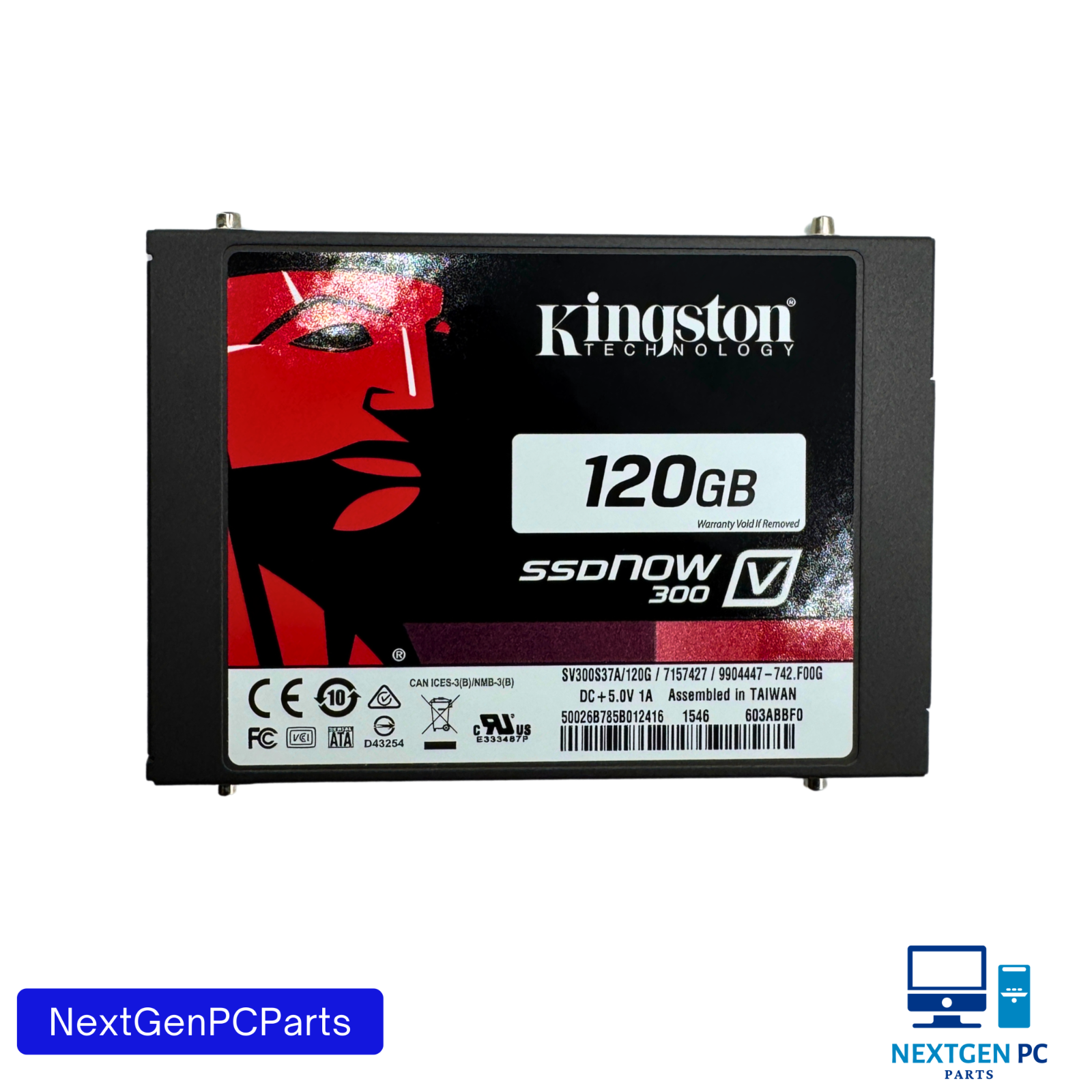 Kingston SSDNow V300 120GB 2.5 SATA SSD Drive CDI Tested Clean Wiped Working