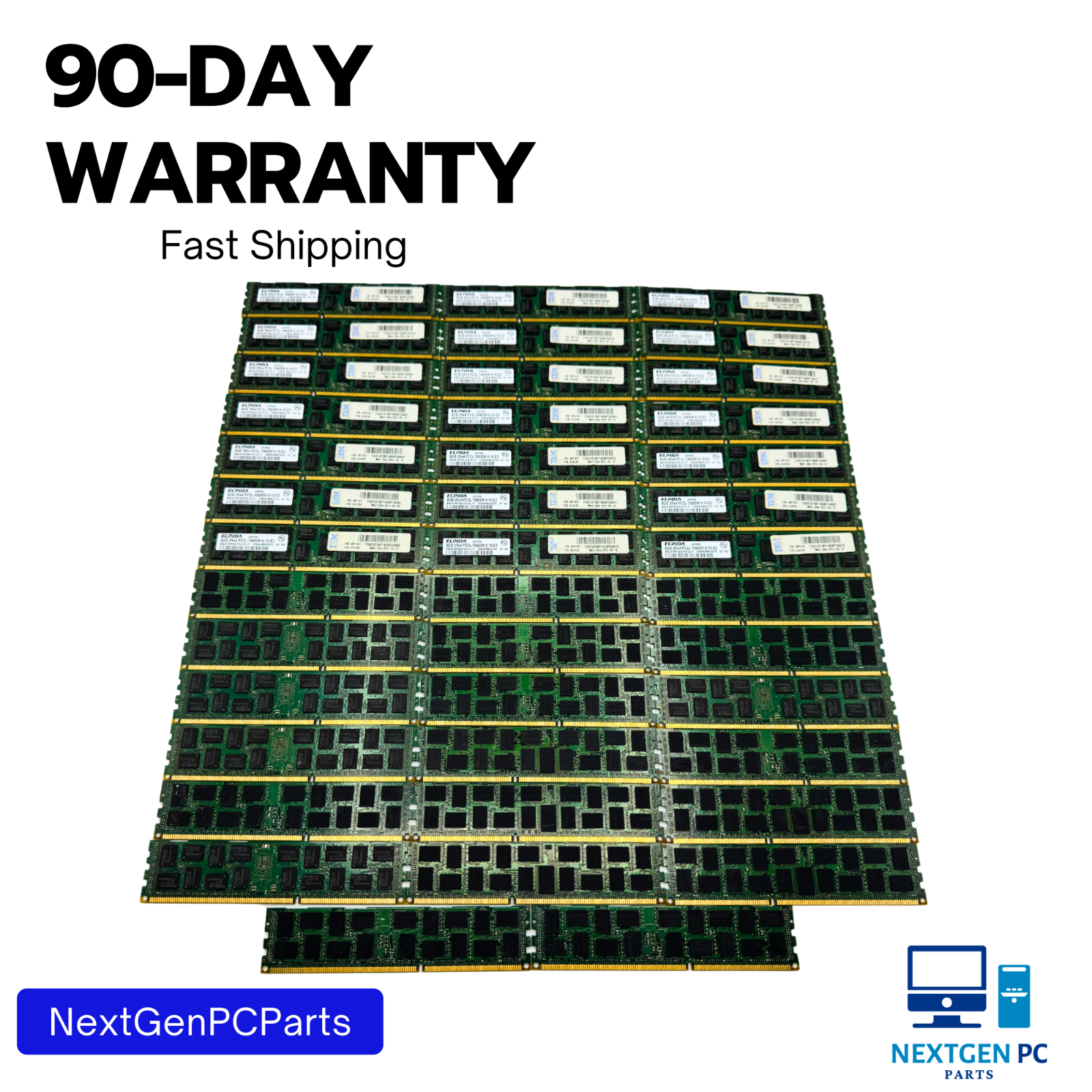 Lot of 41 8GB DDR3 PC3L-10600R ECC Server RAM 2Rx4 Mixed Brand Tested OEM