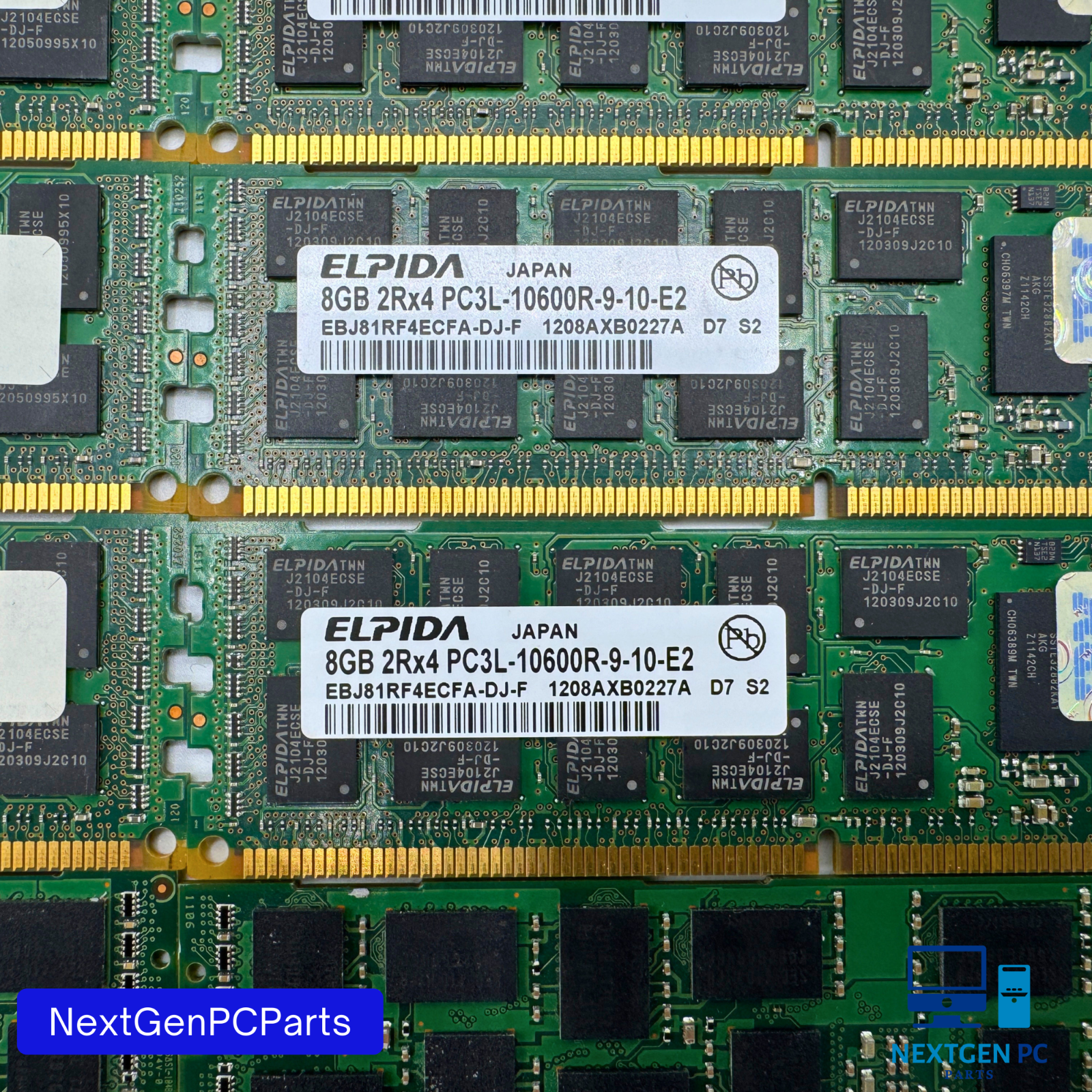 Lot of 41 8GB DDR3 PC3L-10600R ECC Server RAM 2Rx4 Mixed Brand Tested OEM
