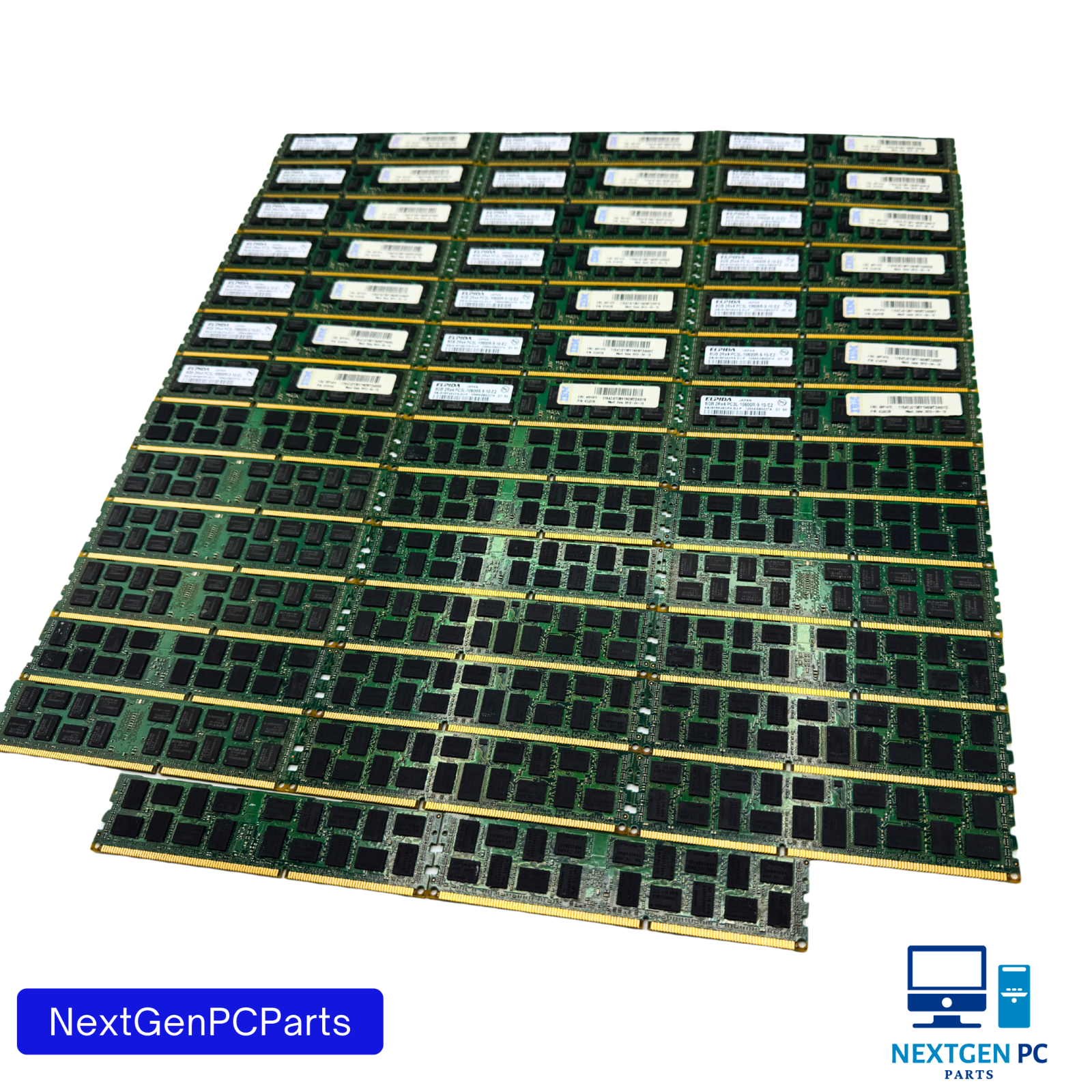 Lot of 41 8GB DDR3 PC3L-10600R ECC Server RAM 2Rx4 Mixed Brand Tested OEM