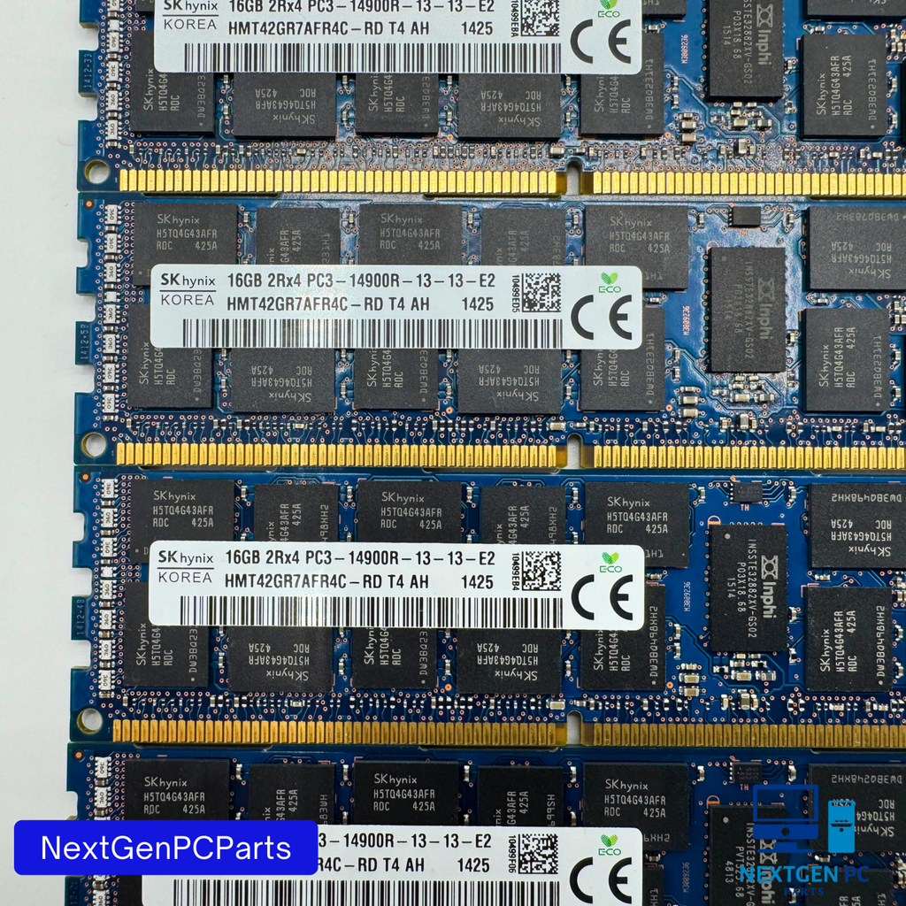 Lot of 13 16GB DDR3 ECC Server RAM PC3-14900R PC3L-10600R 2Rx4 Mixed Tested