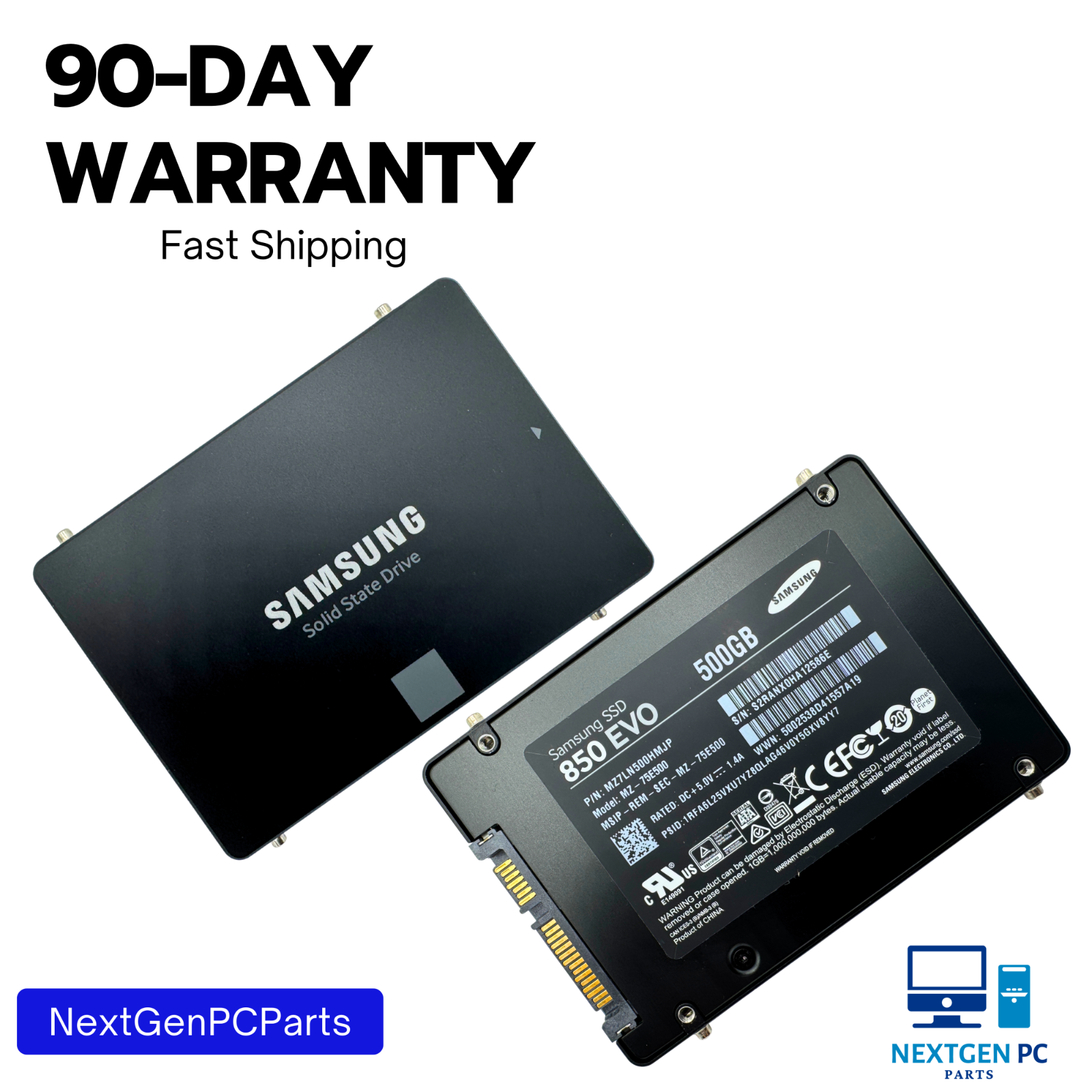 Samsung 850 EVO 500GB 2.5" SATA SSD MZ-75E500 - Fast Upgrade for Laptops