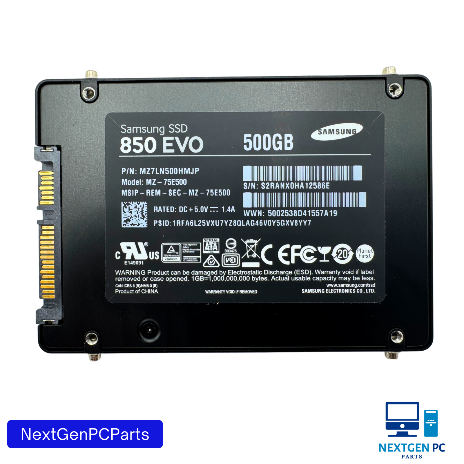 Samsung 850 EVO 500GB 2.5" SATA SSD MZ-75E500 - Fast Upgrade for Laptops