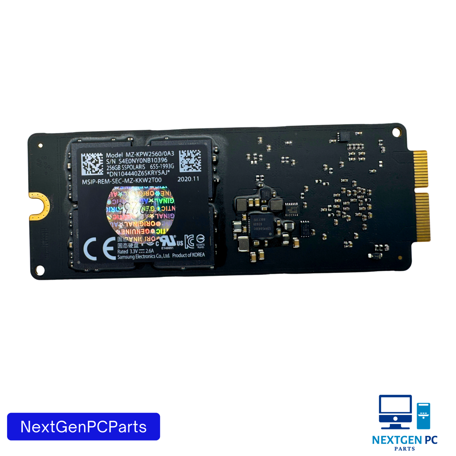 Genuine Apple iMac MacBook Samsung 256GB NVMe MZ-KPW2560 655-1993G SSPOLARIS