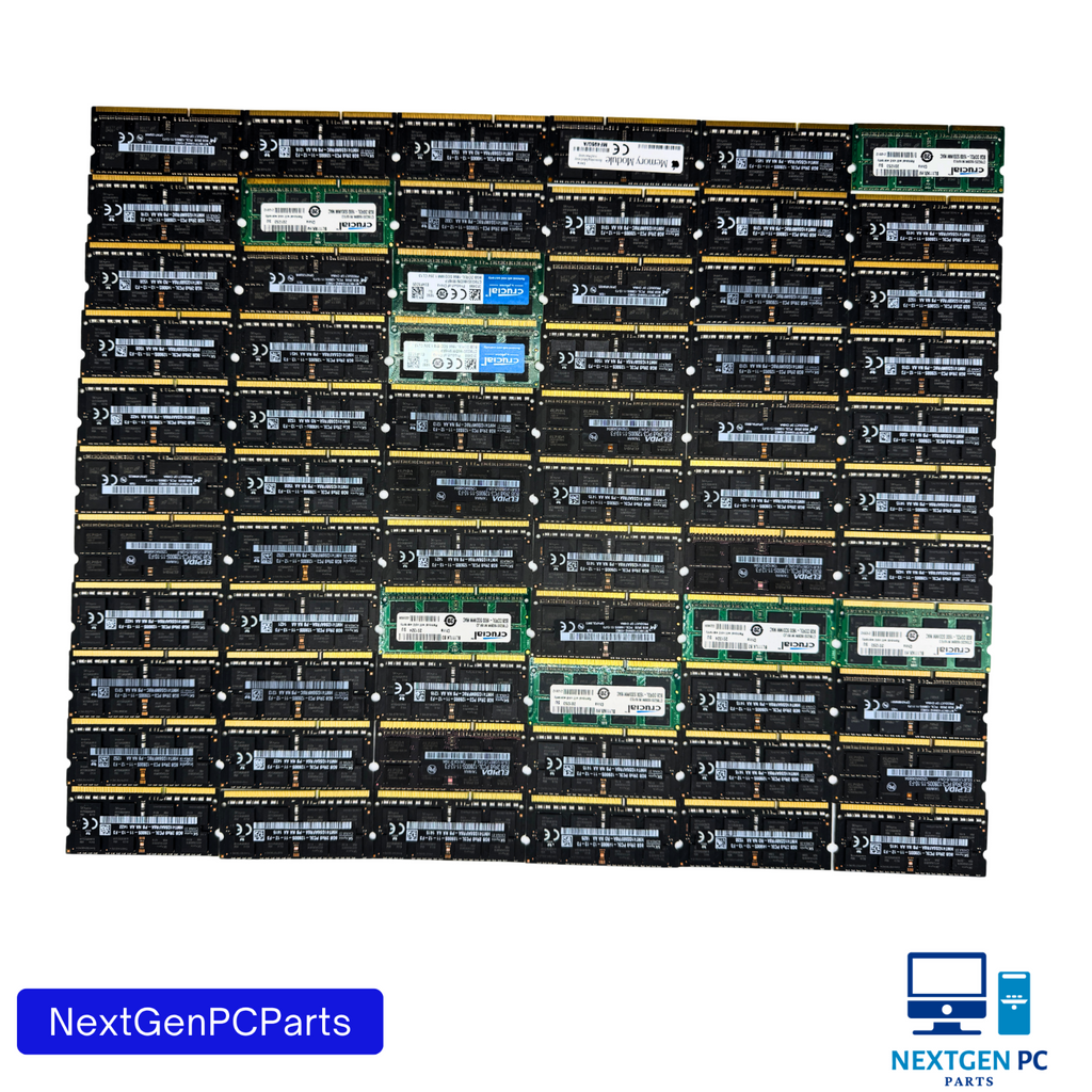 Lot of 66 8GB DDR3L SO-DIMM RAM 1600 1866MHz Mixed Brands Tested