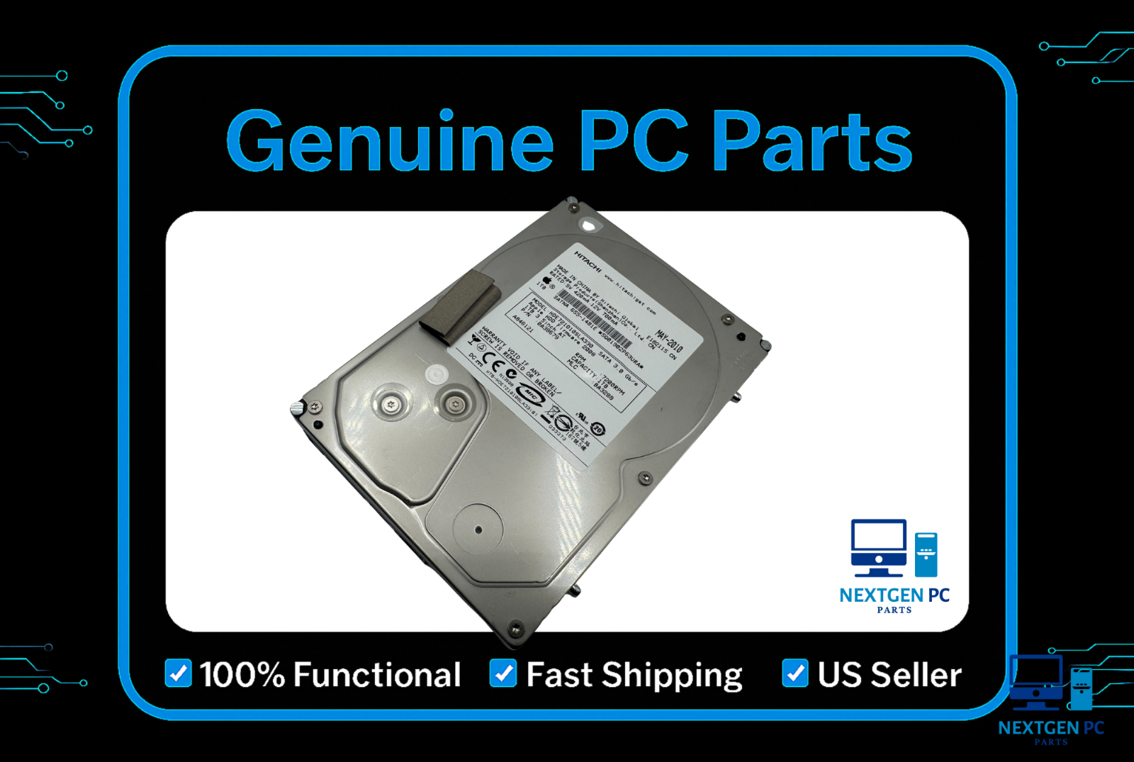 HITACHI 0A38679 HDE721010SLA330 1TB 7.2K RPM 32 MB Cache 3 Gb/s SATA 3.5" HDD