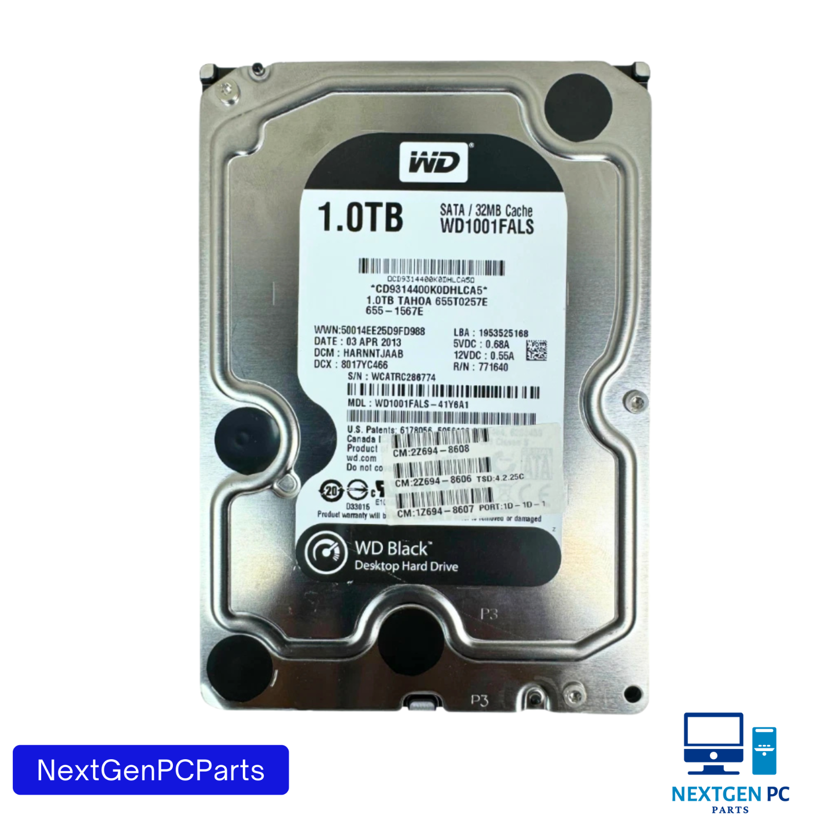 Western Digital WD1001FALS-41Y6A1 1TB 7200RPM 3.5" SATA HDD WD Black Tested