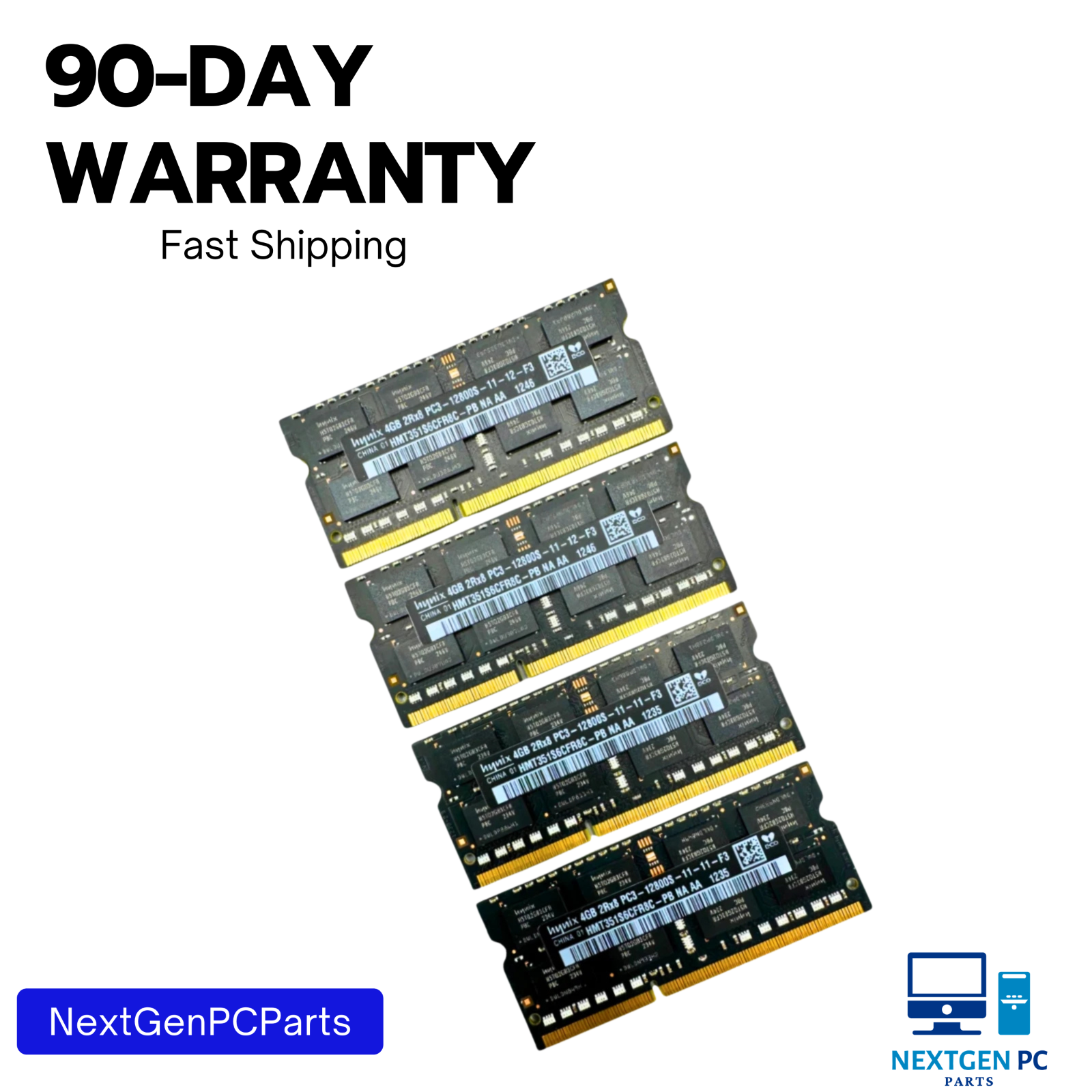 Hynix 16GB (4x4GB) 2Rx8 DDR3 PC3-12800S Laptop Memory RAM HMT351S6CFR8C-PB
