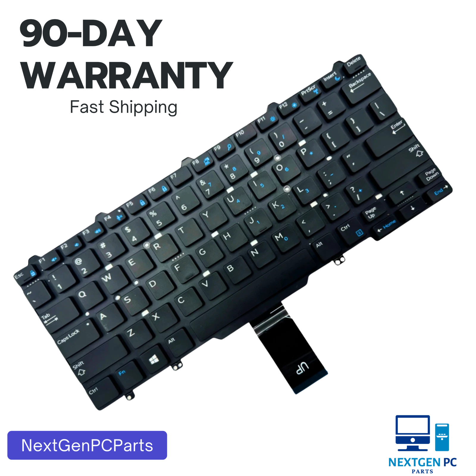Dell Latitude E5450 E5470 E7450 E7470 Keyboard Non-Backlit No Pointer 094F68