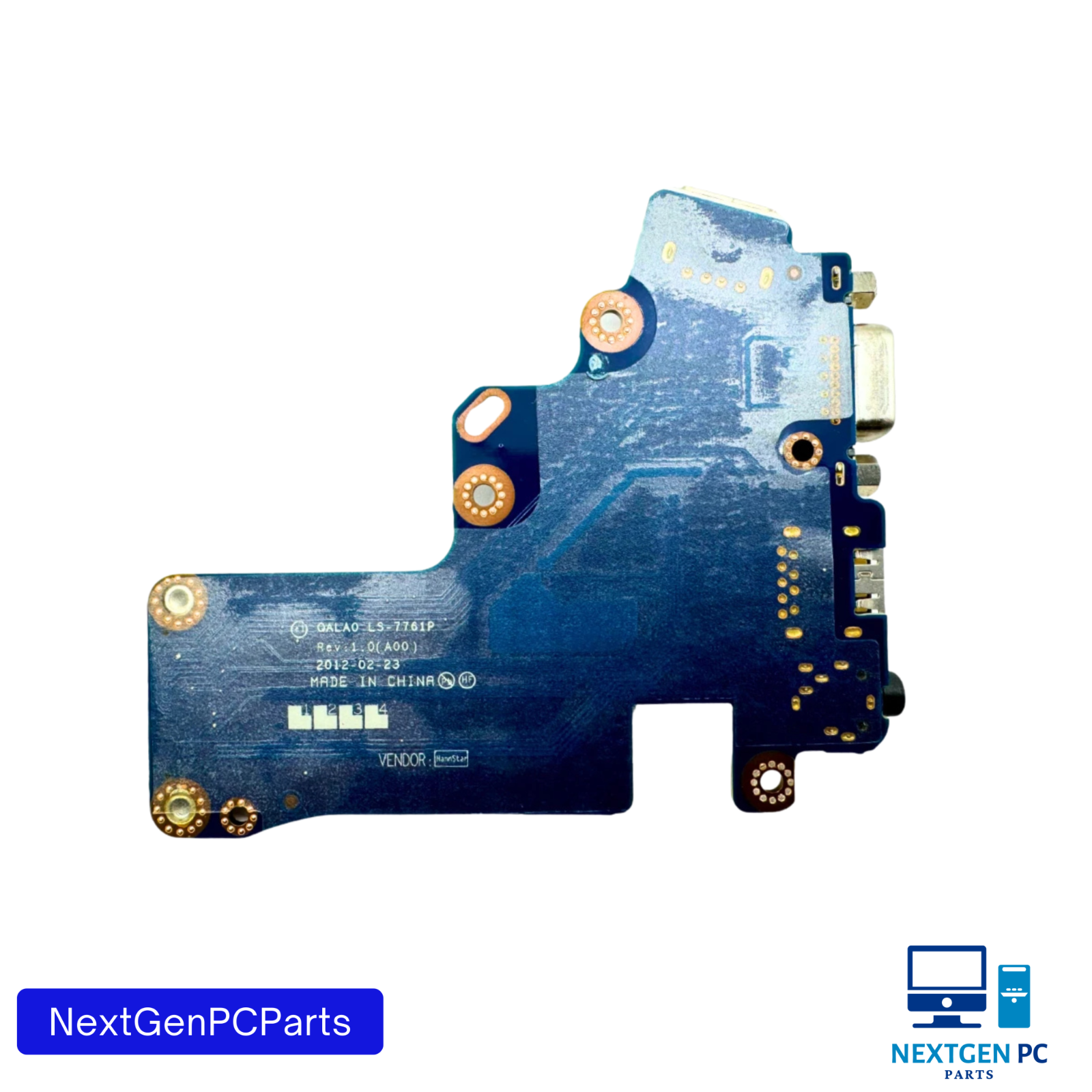 Dell Latitude E6530 USB VGA Audio I/O Board LS-7743P 48.4IP15.011